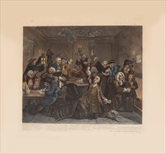 A Rake's Progress, Plate 6: Scene In A Gaming House, ca 1735. Creator: Hogarth, William (1697-1764).