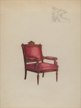 Arm Chair, 1935/1942. Creator: Herbert Marsh.