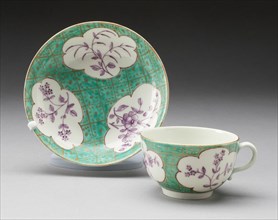Cup and Saucer, Worcester, c. 1770. Creator: Royal Worcester.