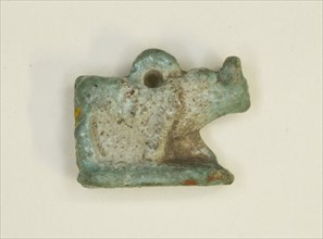 Amulet of a Hathor Cow, Egypt, Third Intermediate Period, Dynasty 21-25 (1070-656 BCE). Creator: Unknown.