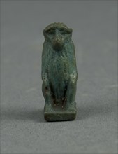 Amulet of an Ape, Egypt, Third Intermediate Period, Dynasty 21-25 (1070-656 BCE). Creator: Unknown.
