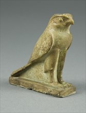 Amulet of the God Horus as a Falcon, Egypt, Late Period-Ptolemaic Period (664-30 BCE). Creator: Unknown.