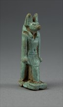 Amulet of the God Anubis, Egypt, Late Period, Dynasties 26-31 (664-332 BCE). Creator: Unknown.