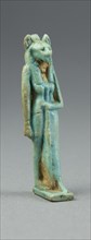 Amulet of a Lion-Headed Goddess Holding a Scepter, Egypt, Third Intermediate Period, Dynasties 21... Creator: Unknown.