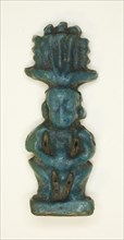 Amulet of the God Pataikos wearing Atef Crown, Egypt, Third Intermediate Period-Late Period... Creator: Unknown.