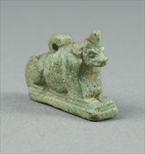 Amulet of the God Anubis, Egypt, Late Period-Ptolemaic Period (?) (7th-1st centuries BCE). Creator: Unknown.