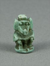 Amulet of a Seated Baboon, Egypt, Late Period, Dynasty 26-31 (664-332 BCE). Creator: Unknown.