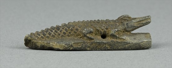 Amulet of a Crocodile, Egypt, New Kingdom-Third Intermediate Period (about 1500-664 BCE). Creator: Unknown.