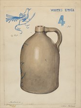 Stoneware Jug, c. 1937. Creator: Arthur Matthews.