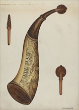 Powder Horn, 1937. Creator: William McAuley.
