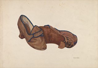 Ladies' Slippers, c. 1939. Creator: Frank McEntee.
