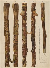 Walking Sticks, 1935/1942. Creator: Kurt Melzer.