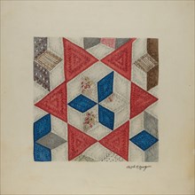 Patchwork Quilt, 1935/1942. Creator: Ralph N. Morgan.