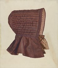Shaker Woman's Bonnet, c. 1936. Creator: Elizabeth Moutal.