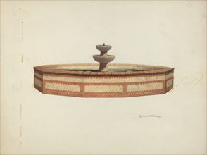 Mission Fountain, c. 1940. Creator: Raymond E. Noble.
