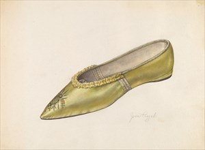 Woman's Slipper, 1935/1942. Creator: Jean Peszel.