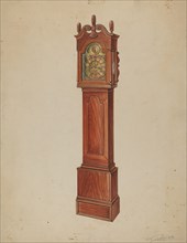 Clock (Grandfather), c. 1937. Creator: Lawrence Phillips.