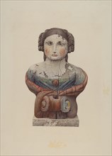 Figurehead from the "Lady Clinton", c. 1938. Creator: Robert Pohle.