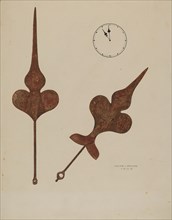 Church Clock Hands, 1938. Creator: Walter Praefke.