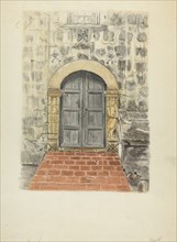 Doorway and Doors, 1935/1942. Creator: Albert Pratt.