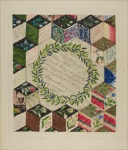 Patchwork Quilt, 1935/1942. Creator: Ray Price.