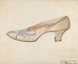 Wedding Slippers, 1935/1942. Creator: Edna C. Rex.