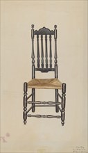 Banister Back Side Chair, 1938. Creator: Michael Riccitelli.