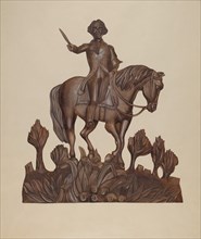 George Washington on Horseback, c. 1938. Creator: Wilbur M Rice.