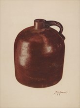 Pottery Jug, c. 1941. Creator: Sydney Roberts.