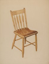Kitchen Chair (plank bottom), c. 1941. Creator: Sydney Roberts.