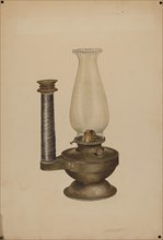 Combination Lamp/Candle Holder, c. 1940. Creator: Sydney Roberts.