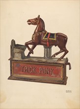 Toy Bank: Trick pony, c. 1937. Creator: Florian Rokita.