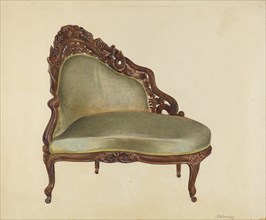 Love Seat, c. 1940. Creator: Joseph Rothenberg.