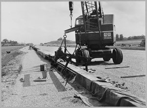 Construction of the M6 Motorway, Stafford, Staffordshire, 20/06/1961. Creator: John Laing plc.