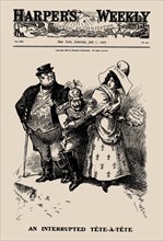 An Interrupted Tête-à-tête (Harper's Weekly), 1905. Creator: Rogers, William Allen (1854-1931).