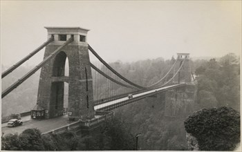Clifton Suspension Bridge, Clifton, City of Bristol, 1950-1959. Creator: JR Uppington.