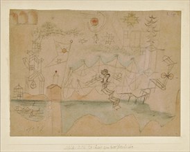 Drawing for the boat rental, 1918. Creator: Klee, Paul (1879-1940).