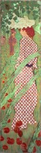 Femmes au jardin: femme à la robe quadrillée (Women in a Garden: Woman in a..., 1891. Creator: Bonnard, Pierre (1867-1947).
