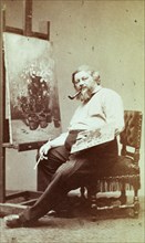Gustave Courbet, 1860s. Creator: Carjat, Étienne (1828-1906).