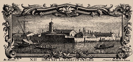 Isolario veneto, XII. Isola del Lazzaretto Vecchio, 1777. Creator: Visentini, Antonio (1688-1782).