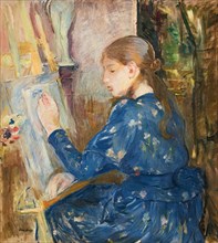 Jeune fille écrivant, 1891. Creator: Morisot, Berthe (1841-1895).