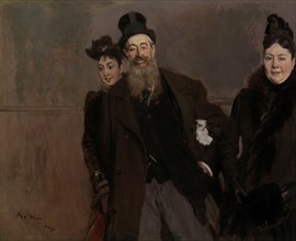 John Lewis Brown with Wife and Daughter, 1890. Creator: Boldini, Giovanni (1842-1931).