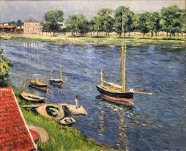La Seine à Argenteuil, bateaux au mouillage, 1883. Creator: Caillebotte, Gustave (1848-1894).