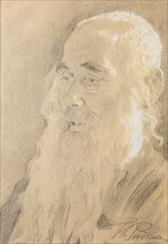 Leo Tolstoy. Yasnaya Polyana, 1891. Creator: Repin, Ilya Yefimovich (1844-1930).