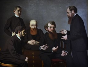 Les cinq peintres (Five painters): Félix Vallotton, Pierre Bonnard, Édouard Vuillard... 1902-1903. Creator: Vallotton, Felix Edouard (1865-1925).