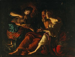 Lot and his Daughters. Creator: Guerrieri, Giovanni Francesco (1589-1657).