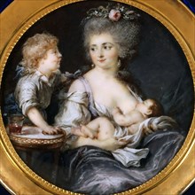 Madame Mitoire and her children. Creator: Labille-Guiard, Adélaïde (1749-1803).