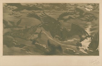 Oiseaux de proie (Birds of prey), 1893. Creator: Prouvé, Victor (1858-1943).