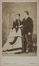 Paul Pavlovich Demidoff, 2nd Prince of San Donato (1839-1885), with his wife, Maria..., 1863. Creator: Levitsky, Sergei Lvovich (1819-1898).