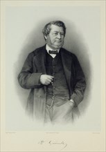 Portrait of Adolphe Guéroult (1810-1872). Creator: Lemoine, Auguste (1822-1869).